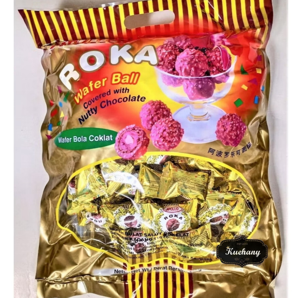 

Apollo Roka Wafer Bola Coklat 420 gram isi 70 pcs