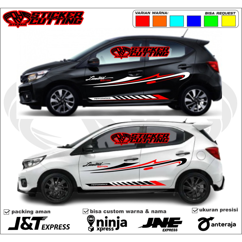 STIKER MOBIL AGYA AYLA BRIO JAZZ NEW CUTTING STICKER. stiker Lis bodi Agya Aya Brio jazz new stiker 