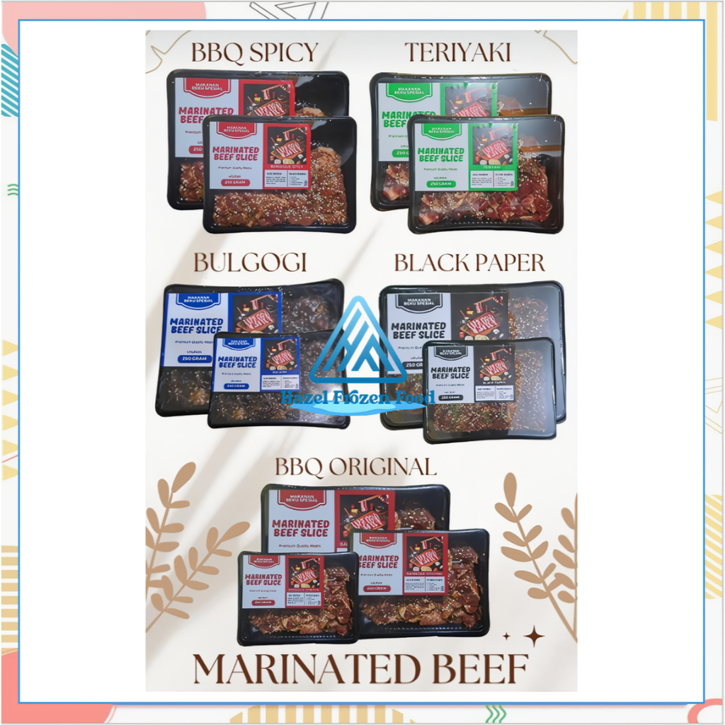 

Beef Slice Marinasi 250 g Frozen Food Karawang