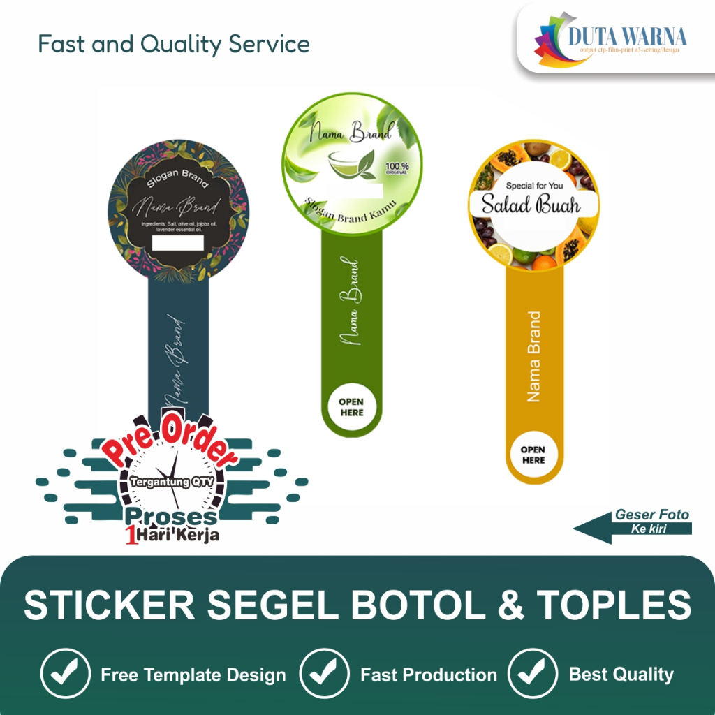 

STCIKER SEGEL BOTOL DAN TOPLES / STICKER SEGEL MAKANAN KEMASAN BAHAN VINYL