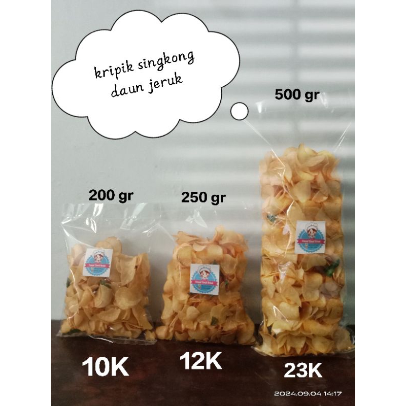 

kripik singkong jeruk purut original 500gr by cemal cemil kriuk