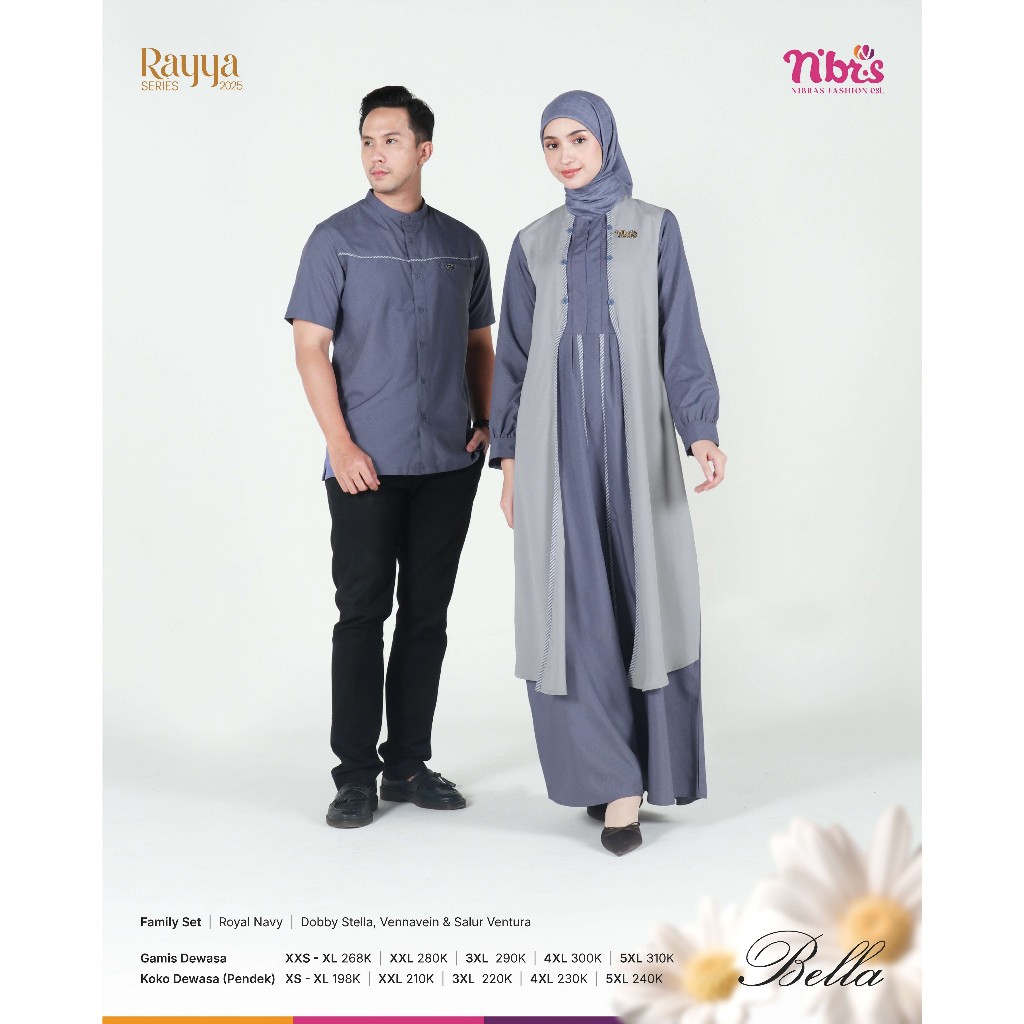 COUPLE BELLA - ROYAL NAVY/COUPLE NIBRAS/COUPLE TERBARU/COUPLE DEWASA