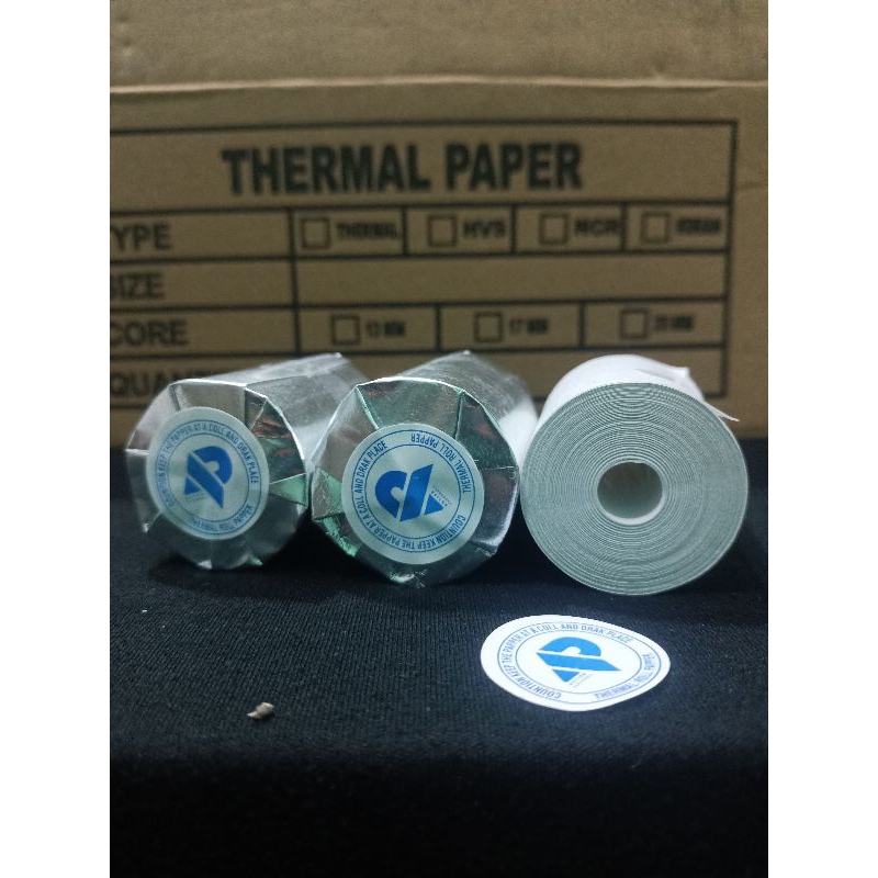 

( 10 ROLL )KERTAS THERMAL. lebih panjang POLOS 57X38/57X40MM