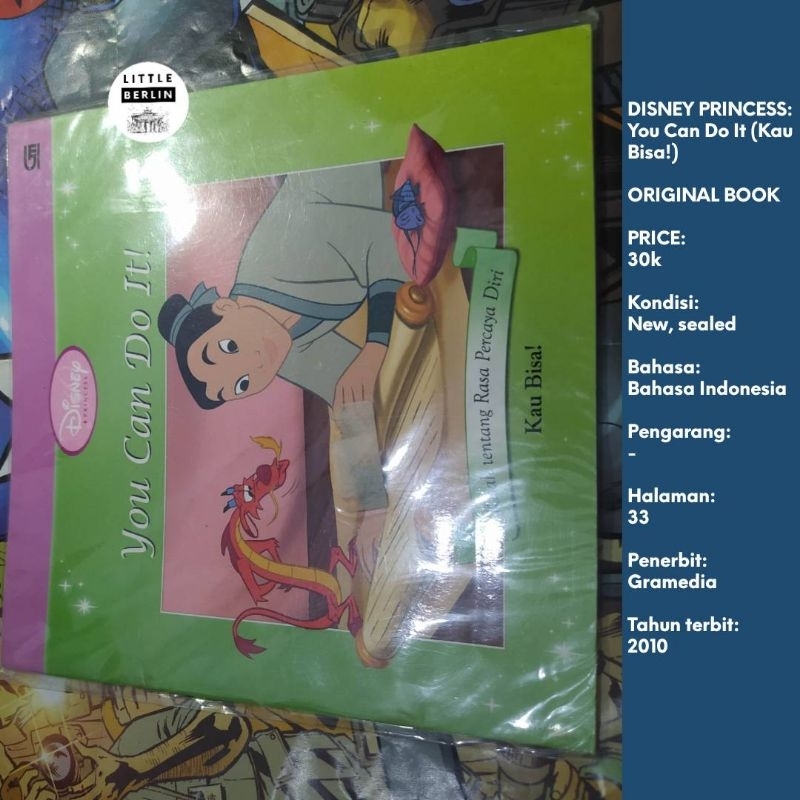 ORIGINAL Buku Anak Gramedia Disney Princess MULAN Bahasa Indonesia Full Color Buku Cerita Anak Cerga