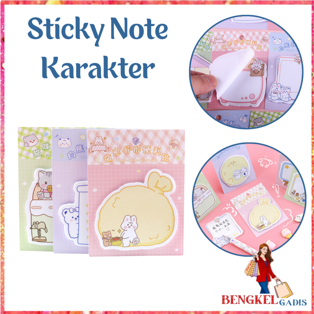 

BG Mini Book Karakter Hewan Lucu 20 Sheets Memo Pad DIY Scrapbook Decorating Stationery Sticky Note Karakter Kartun Lucu Isi 20 Lembar Tempelan Kertas Catatan Memo Note Karakter Animal