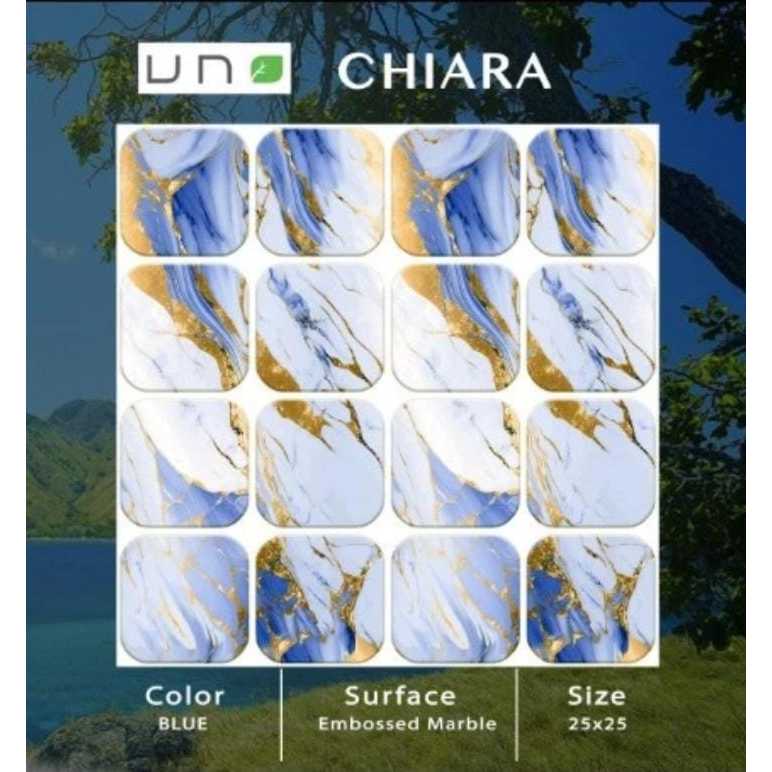 KERAMIK LANTAI KAMAR MANDI KASAR UKURAN 25X25 | UNO CHIARA BLUE 25X25
