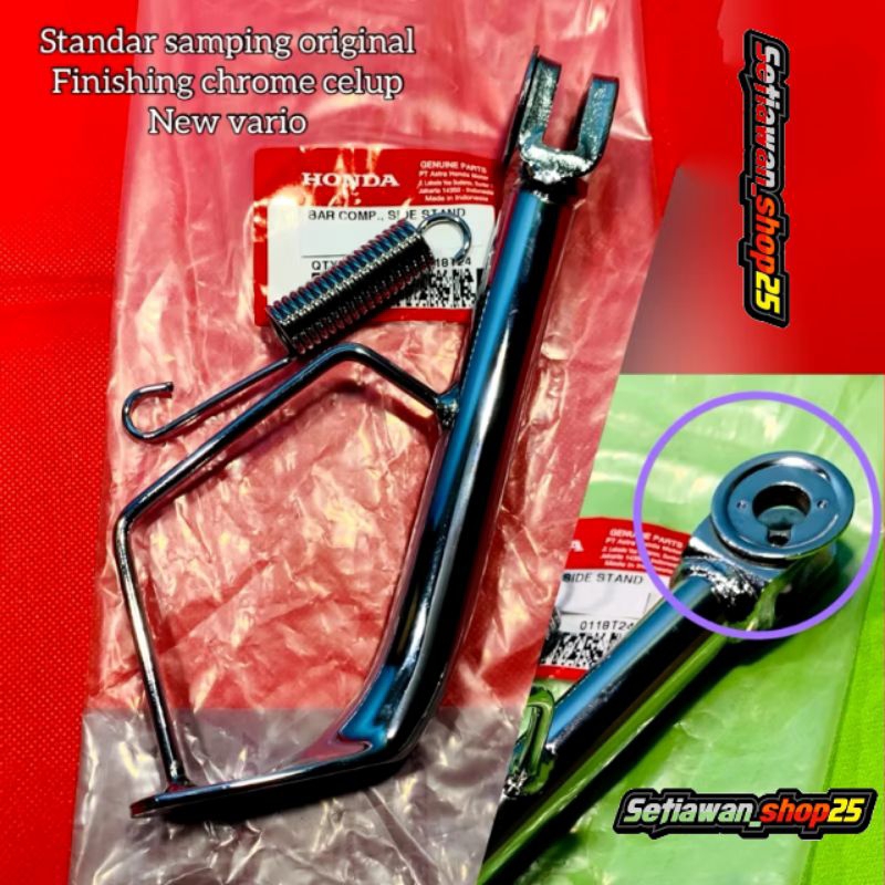 Standar samping Satu CHROME New VARIO 125 150 K2V Ring 14 Dengan Ring Lubang Sensor Chrome