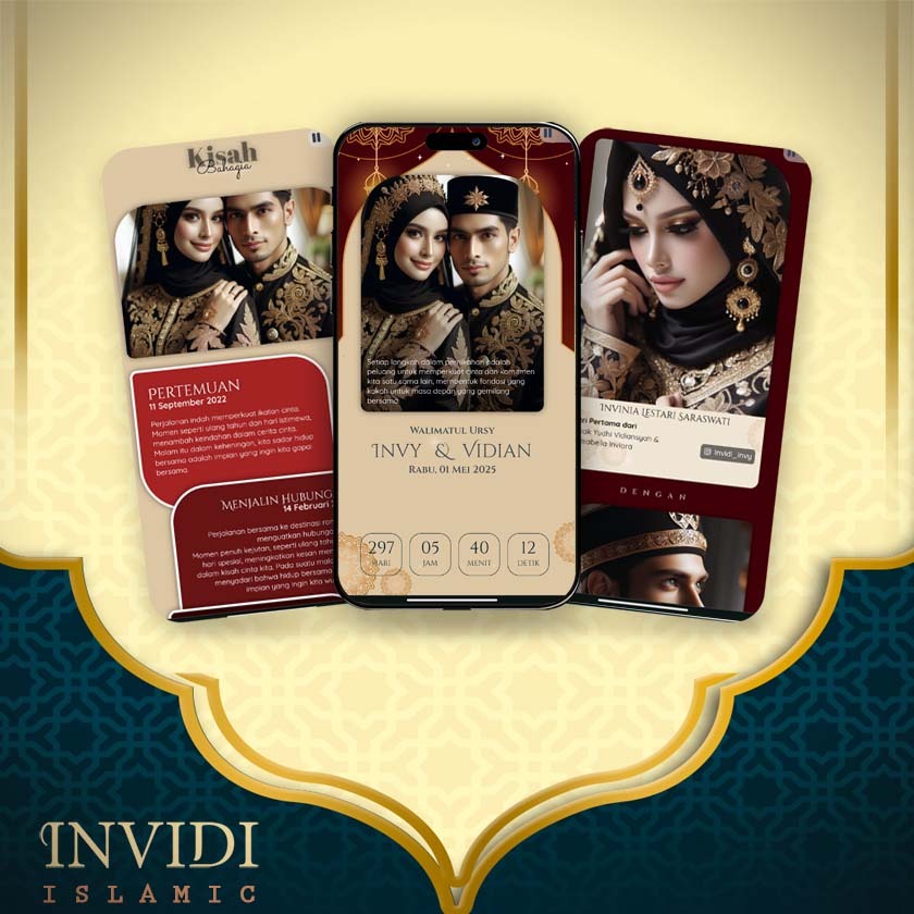 Tema Islamic | Undangan Pernikahan Website | Digital Wedding Website Invitation