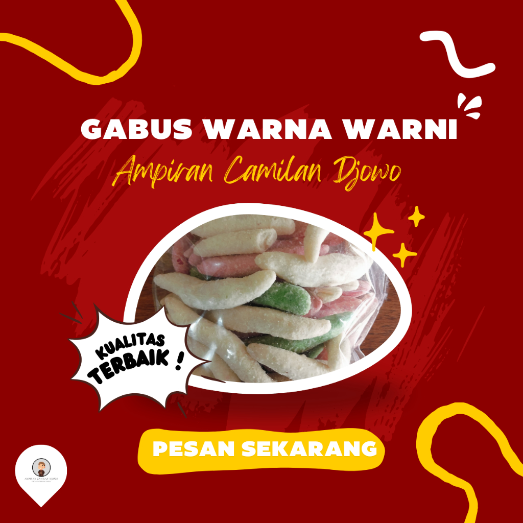 

Stik Telur Gabus Keju Warna Warni 160gr / Gabus Keju / Stik Gabus Keju - Ampiran Camilan Djowo