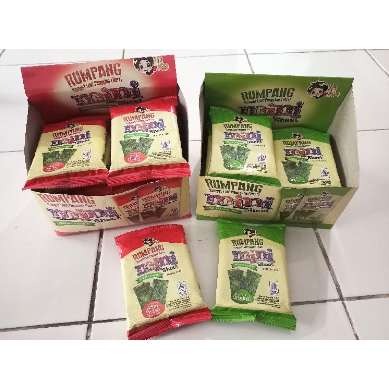 

INKO RUMPANG MINI RUMPUT LAUT PANGGANG NORI 1 BOX ISI 12Pcs