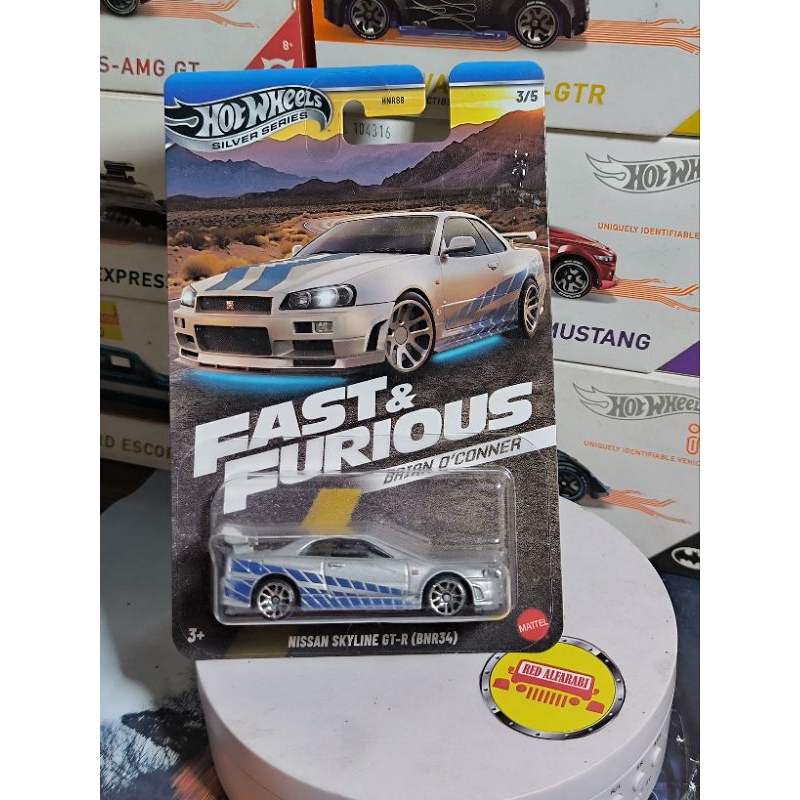 Hotwheels Silver Series Nissan Skyline GTR R34 Fast Furious brian