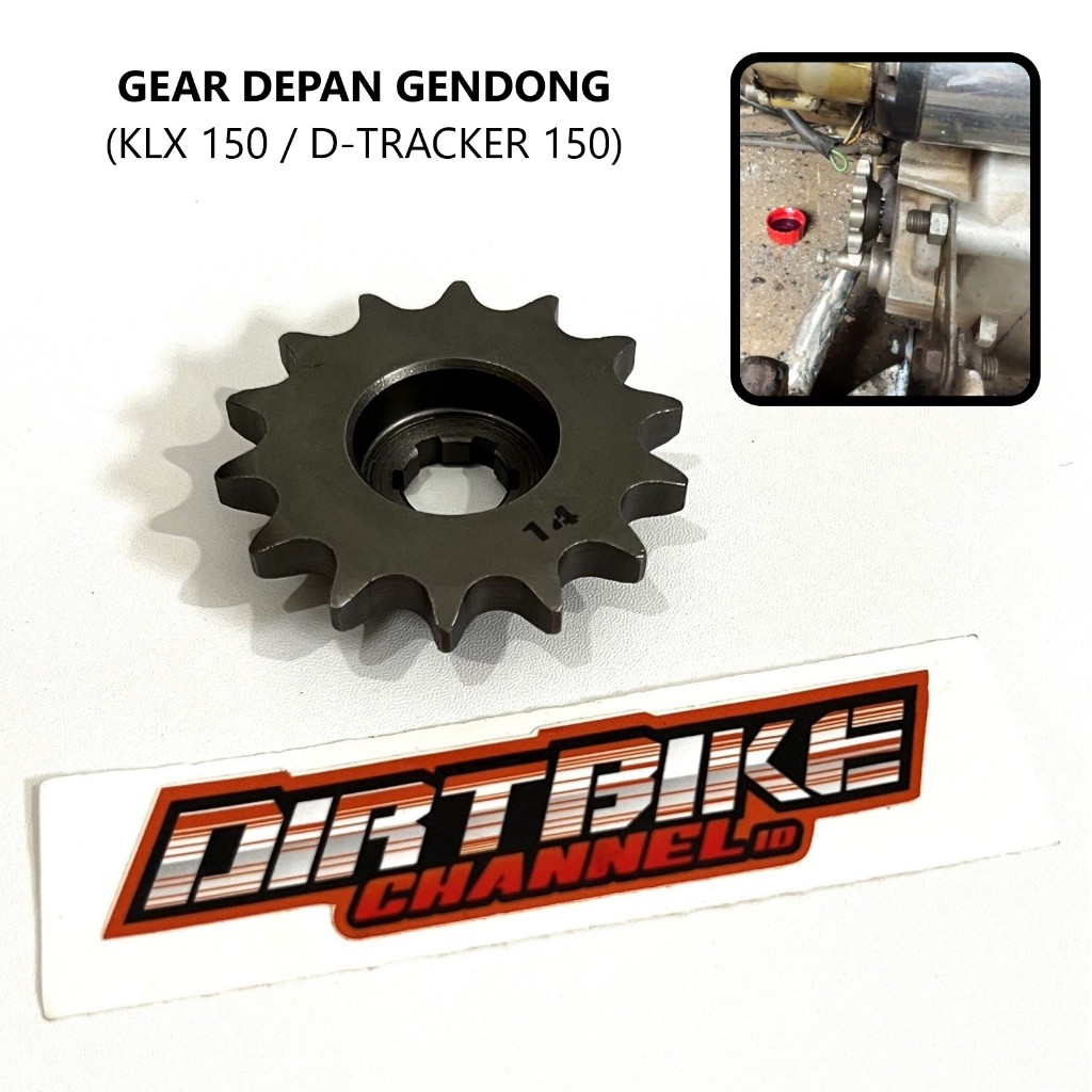 GEAR DEPAN BAN LEBAR SPACER KLX 150 DTRACKER 150 SUPERMOTO TRAIL