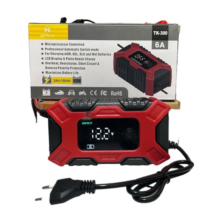 NEWSTOCK Charger aki Mobil Motor EFast 12v 6A Repair Aki OtomatisCharger Aki Intelligent