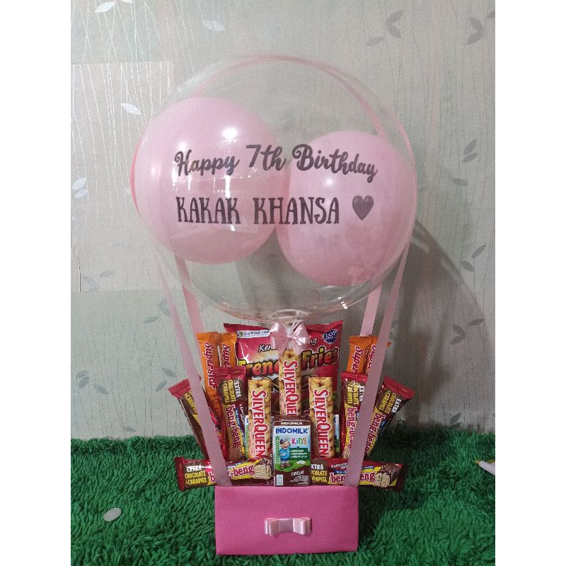 

bouquet balon snack / snack balon Silverqueen