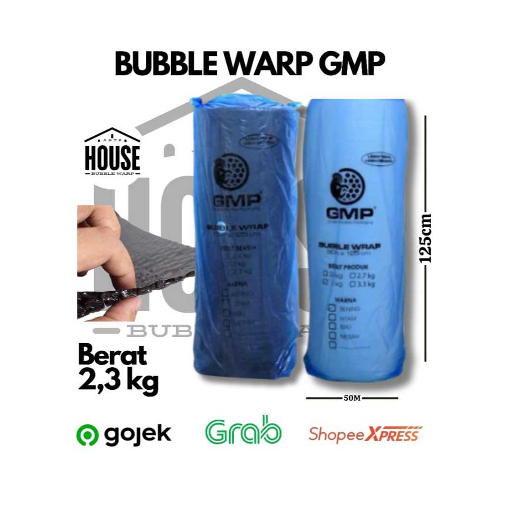 

Arts.House Bubble Wrap GMP Murah 125 cm x 50 m - 2,3 Kg