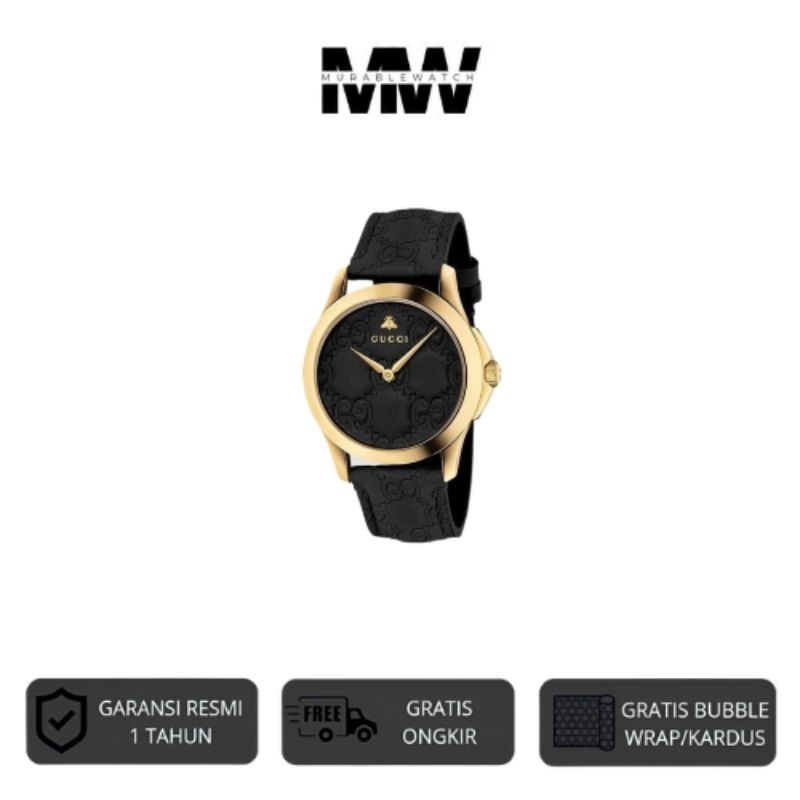 Jam Tangan Super GC Women's G-Timiless Bee Leather Strap Watch YA12164034