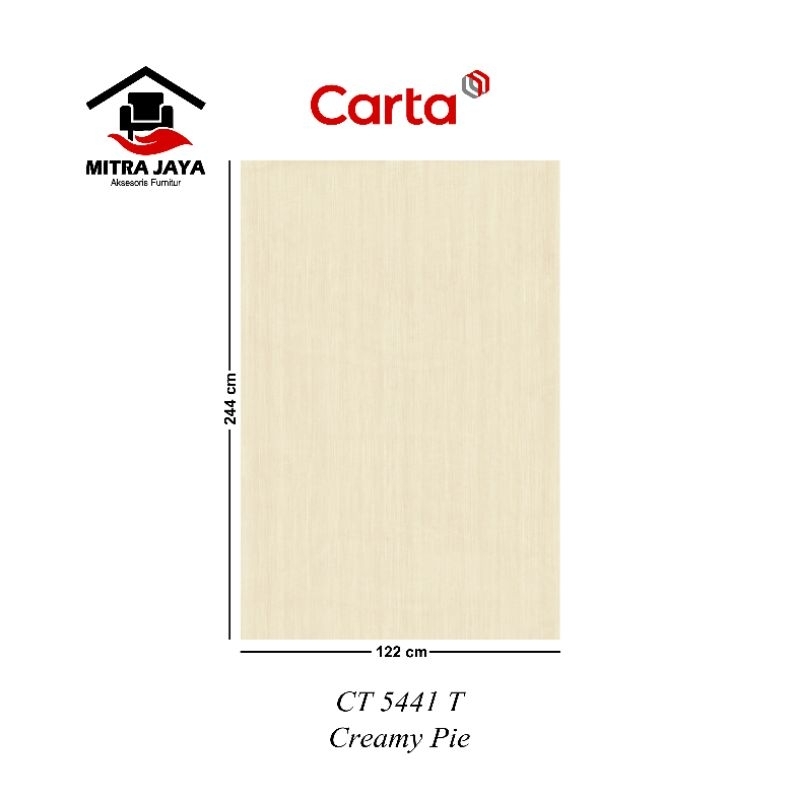 HPL Carta CT 5441 T Carta HPL Creamy Pie CT5441T CARTA Hpl Pelapis Kayu Tipe Ct5441t Creamy Pie