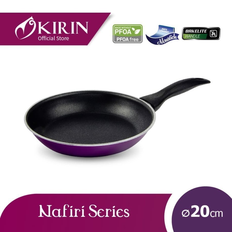 Kirin Nafiri Frypan 20 Cm Penggorengan Teflon Classic Ungu