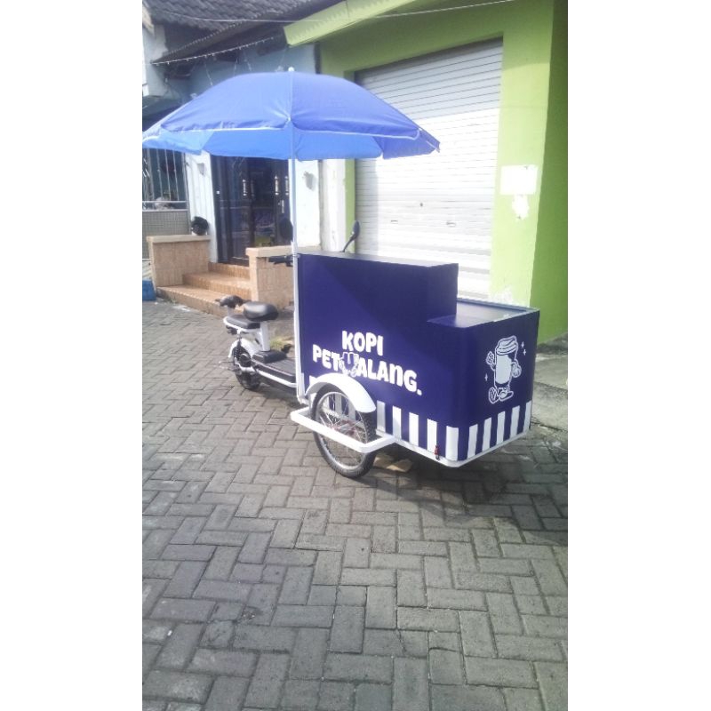 Gerobak Kopi Keliling Sepeda Listrik