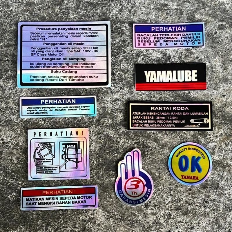 Stiker pelengkap kelengkapan warning fizr f1zr poswan 2 stroke