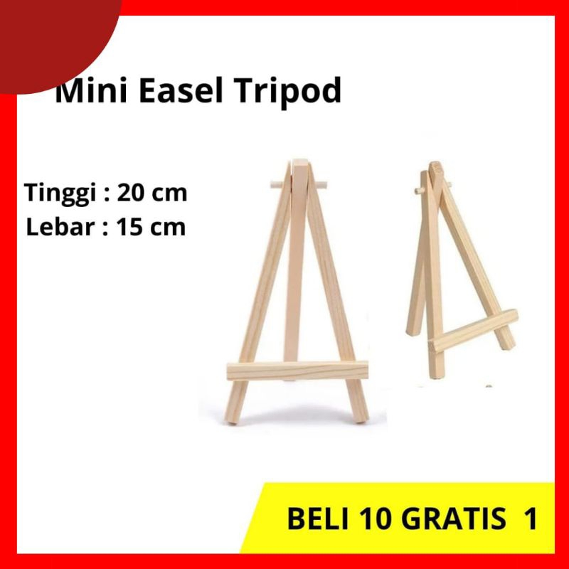 

Stand Poto Mini Easel Tripod Kayu Tinggi 20cm Lebar 15cm Stand Foto Sandaran Hp Kanvas Lukis