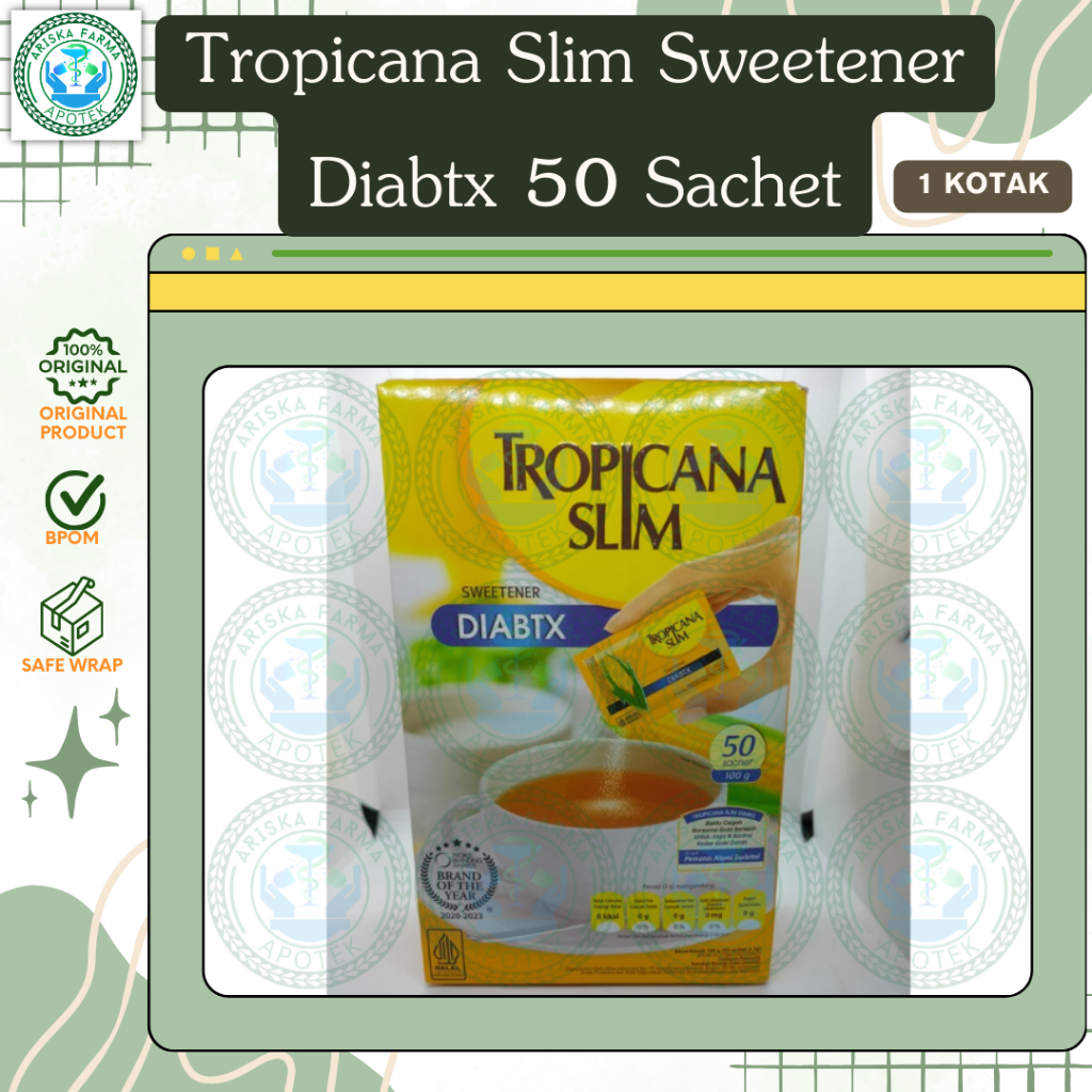 

Tropicana Slim Sweetener Diabtx 50 Sachet per kotak