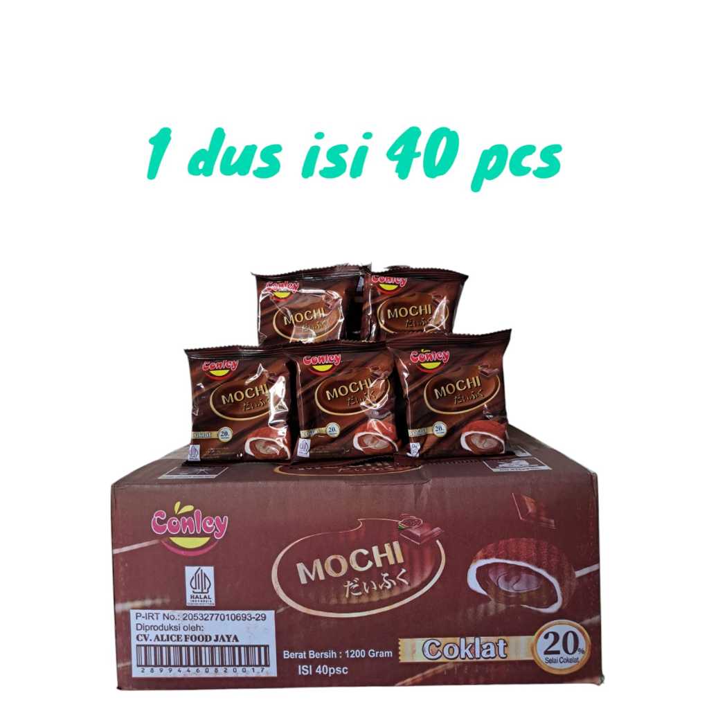 

mochi conley super coklat 1 dus isi 40 pcs