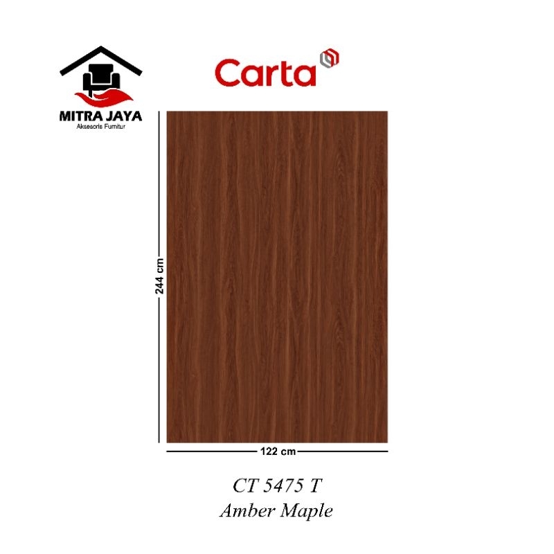 HPL Carta CT 5475 T Carta HPL Amber Maple CT5475T CARTA Hpl Pelapis Kayu Tipe Ct5475t Amber Maple