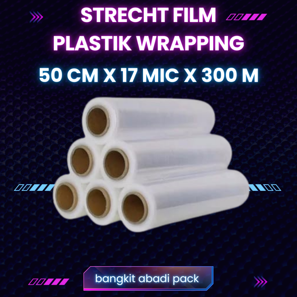

Plastik Wrapping Stretch Film Bening 50 cm x 17 mic 300 m
