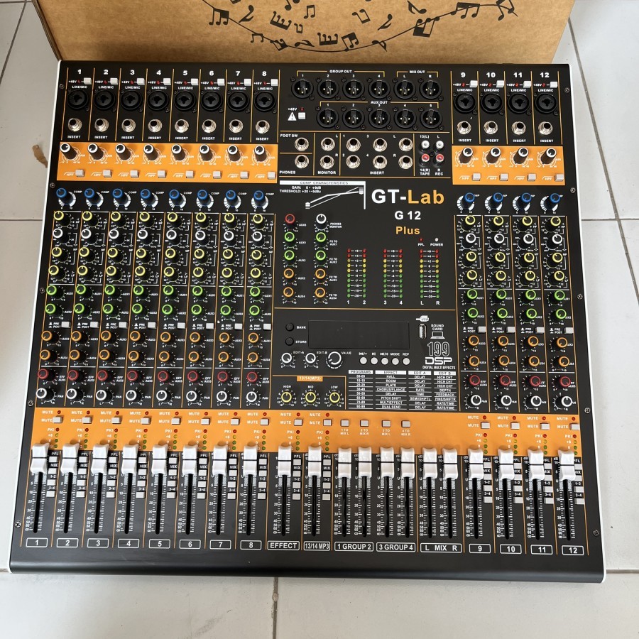 Mixer Audio GTLab 12+ G12 plus GT-Lab 12 plus G 12 plus Original By RDW 12 plus Chanel GT Lab 12+ pl