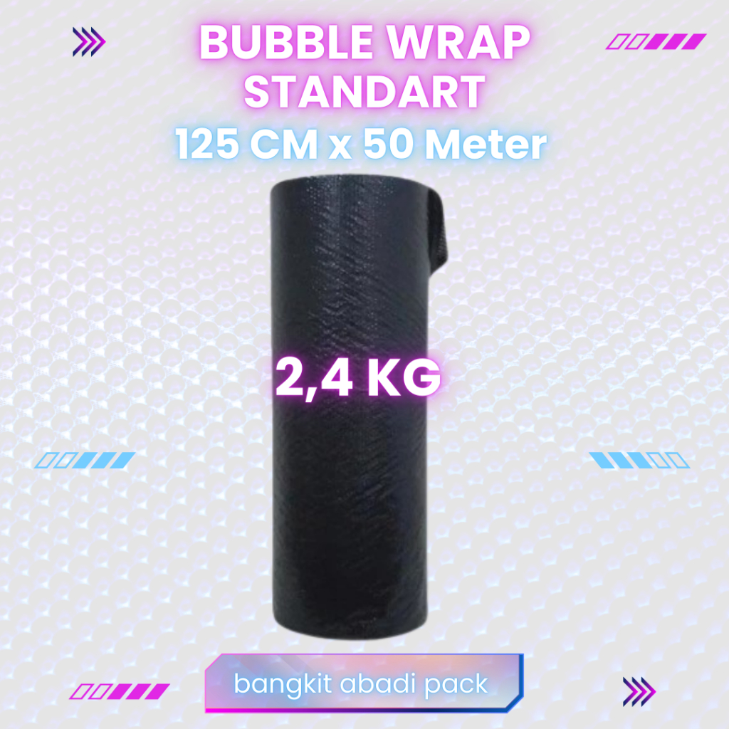 

Bubble Wrap Packing Serbaguna 125cm x 50m Bening Hitam Kualitas Standart 2,4 KG