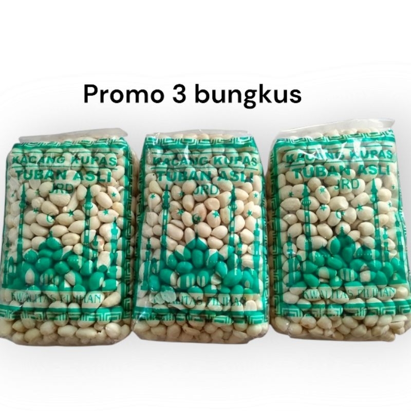 

promo!!3 bungkus kacang kupas Tuban 350 gram halal bisa cod