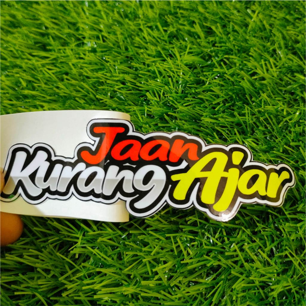 

Stiker viral | kata-kata | jan kurang ajar | vinyl Glossy/Hologram stiker potongan presisi terbaru stiker kecil jan kurang ajar