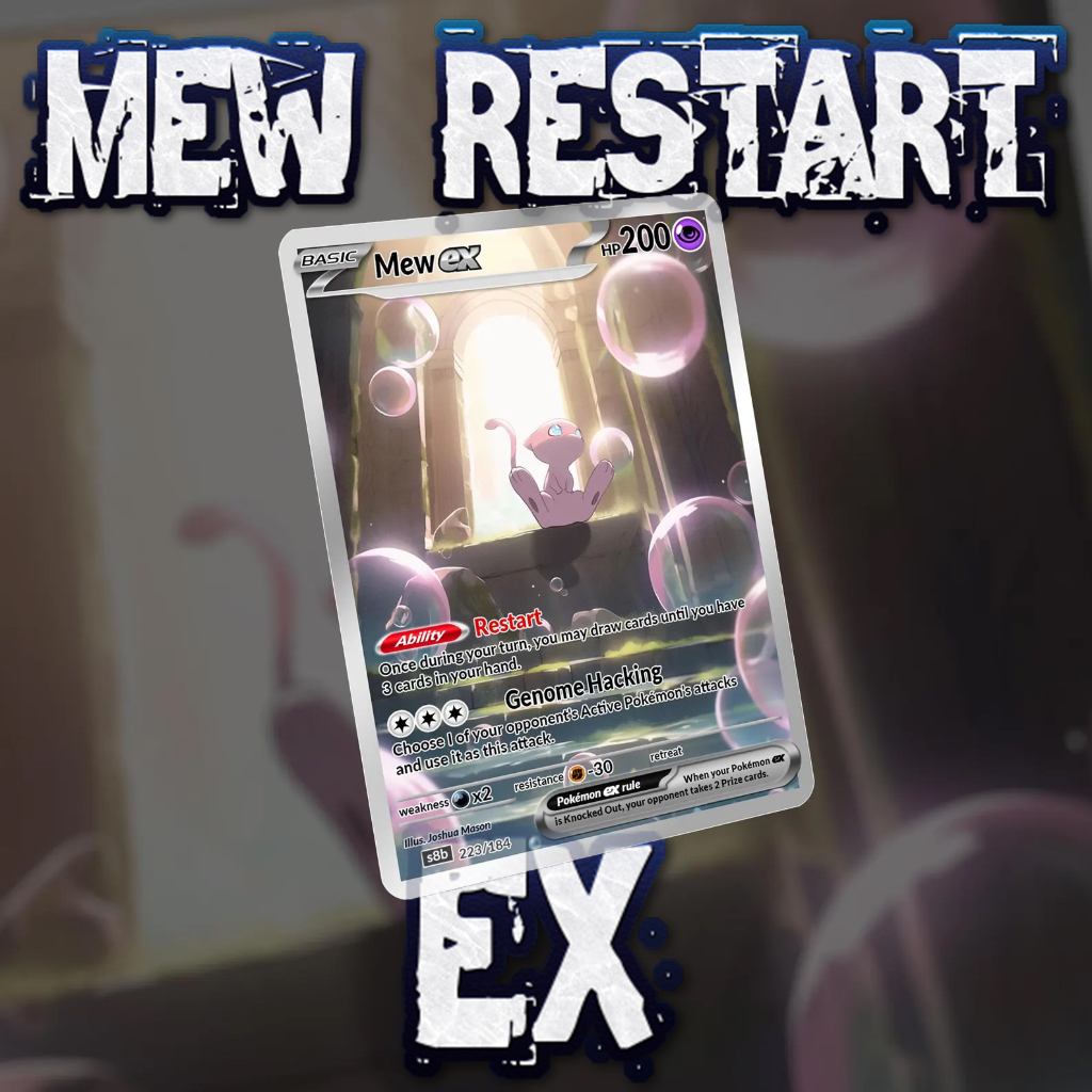 KARTU POKEMON TCG HOLOGRAM ENGLISH VERSION EX - MEW RESTART