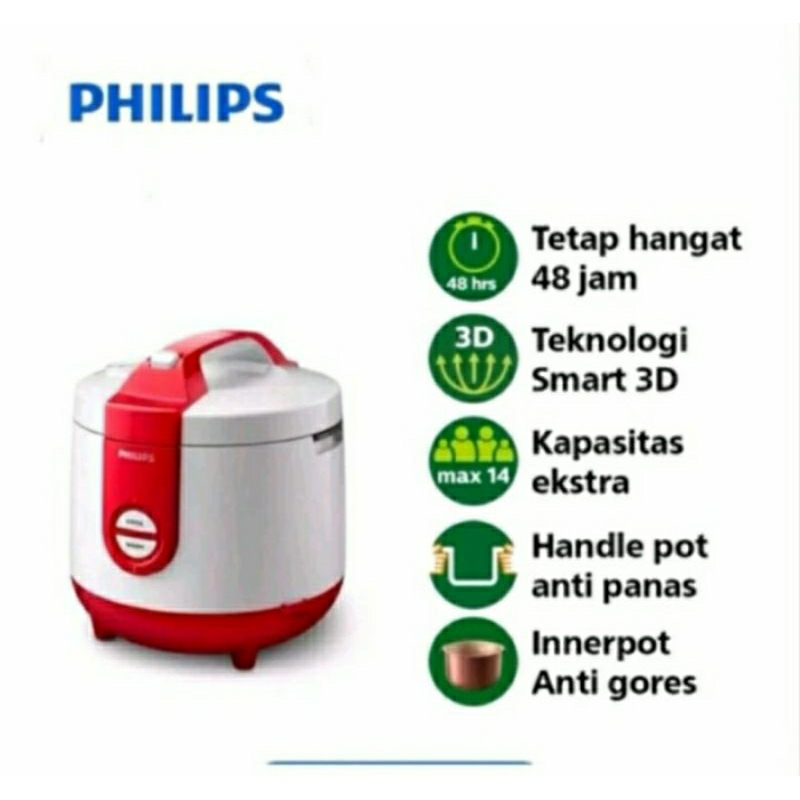 MEJIKOM PHILIPS 2L cooker HD3119/32-400Watt,penanak nasi