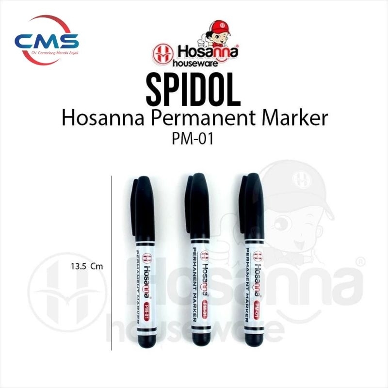 

Spidol Hitam Permanen Montana / Hosanna 1 pcs (CMS) Spidol permanen tidak dapat di hapus
