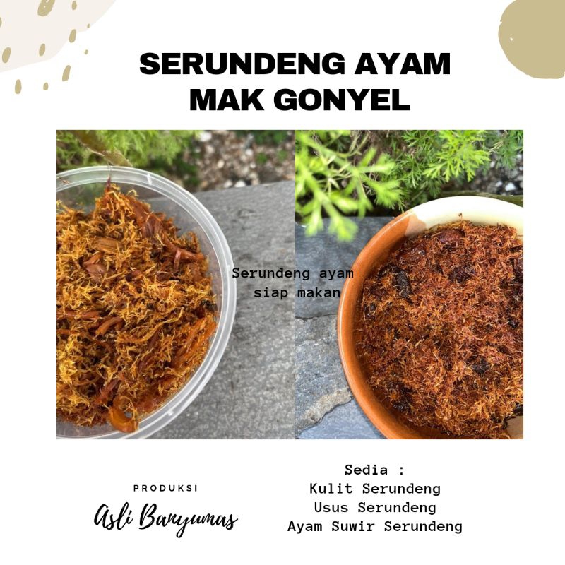 

SERUNDENG AYAM SIAP MAKAN | KHAS BANYUMAS | HARGA TERJANGKAU | FREE GIFT MIN. BELANJA 50K (All Item)