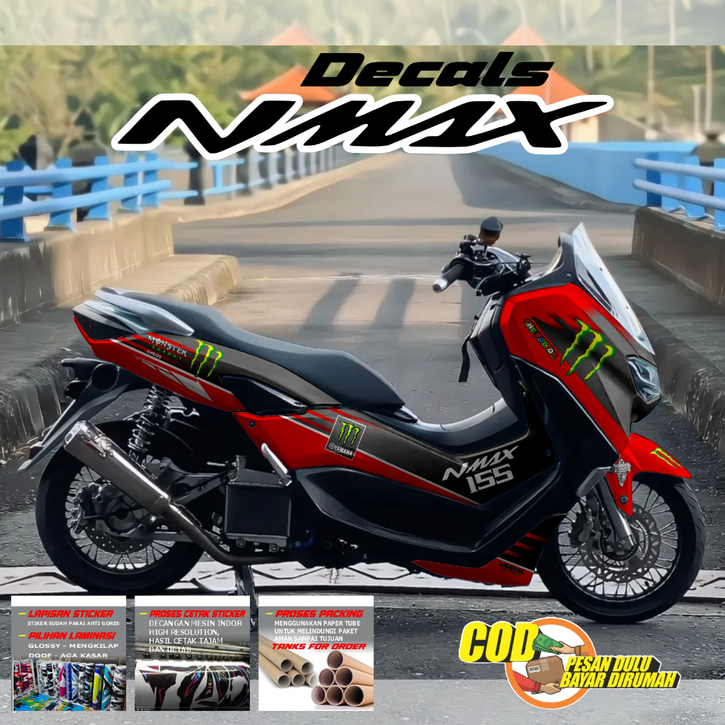 DECAL NMAX 2020 2021 2022 NEW - STIKER FULL BLOK NMAX 2020-2022 - STIKER NMAX FULL BODY STICKER CUST