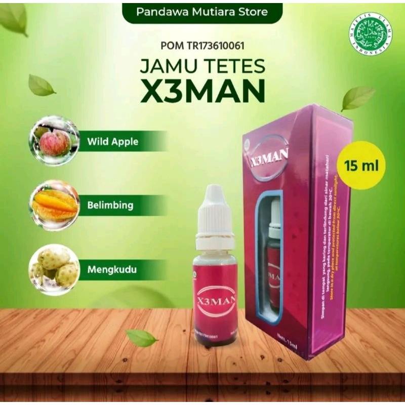 Jamu Tetes Xtriman (X3Man) | Resmi BPOM TR173610061 | X3Men