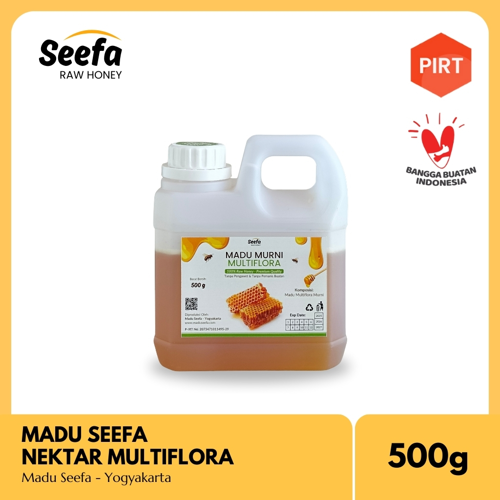 

Madu Multiflora Murni Seefa 500g Asli Bergaransi Free Sendok Kayu