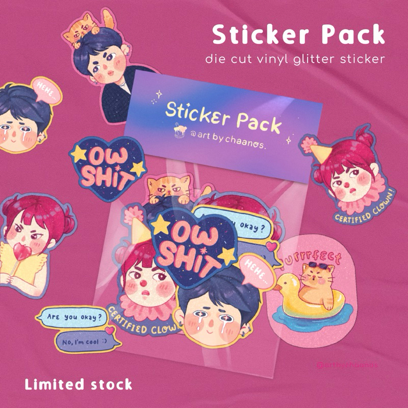 

Jesse and Monty (Die Cut) GLITTER STICKER PACK