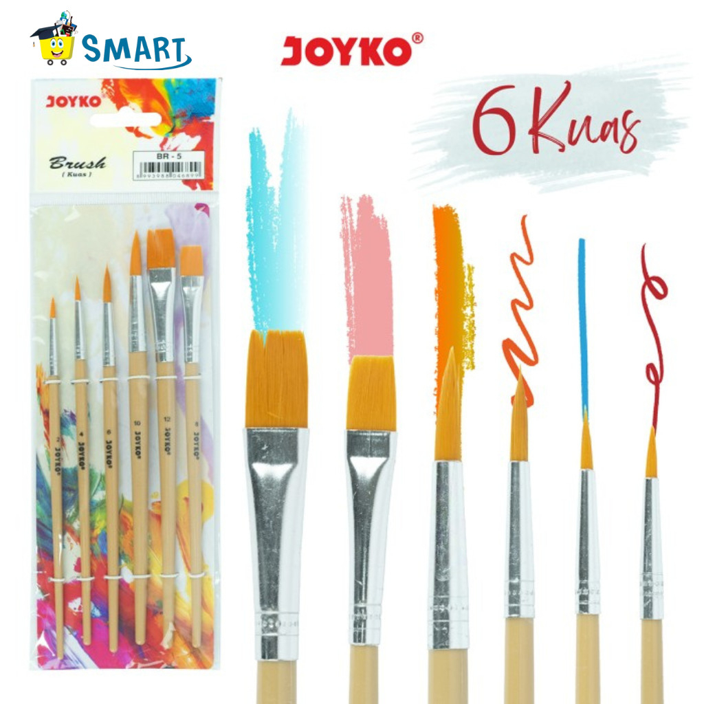 

(1PLASTIK ISI 6KUAS)JOYKO KUAS BR-5