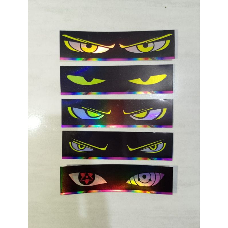 

Sticker animasi mata bus hologram dan biasa