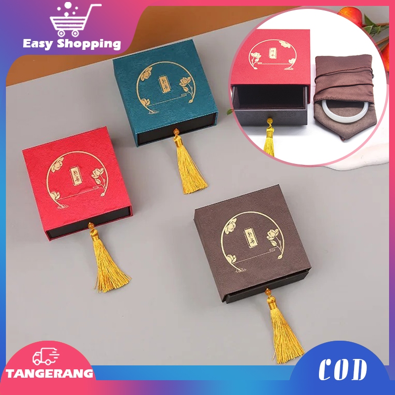 Box Gelang Perhiasan Gaya Retro Kotak Tempat Gelang Wadah Gelang Kotak Gelang Emas