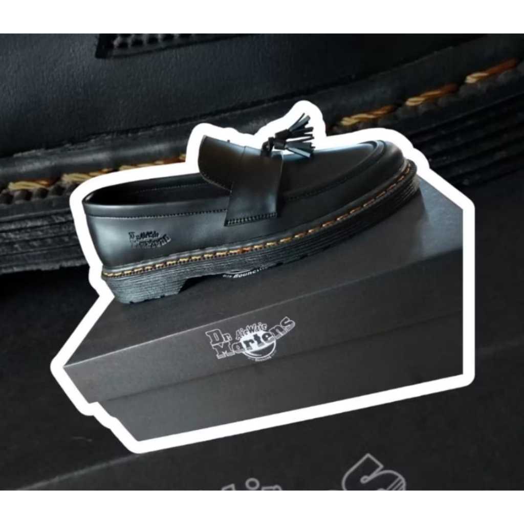 Sepatu Dr Marten Loafer Sepatu Dokmart Pria Penny Lovers Slip On Hitam
