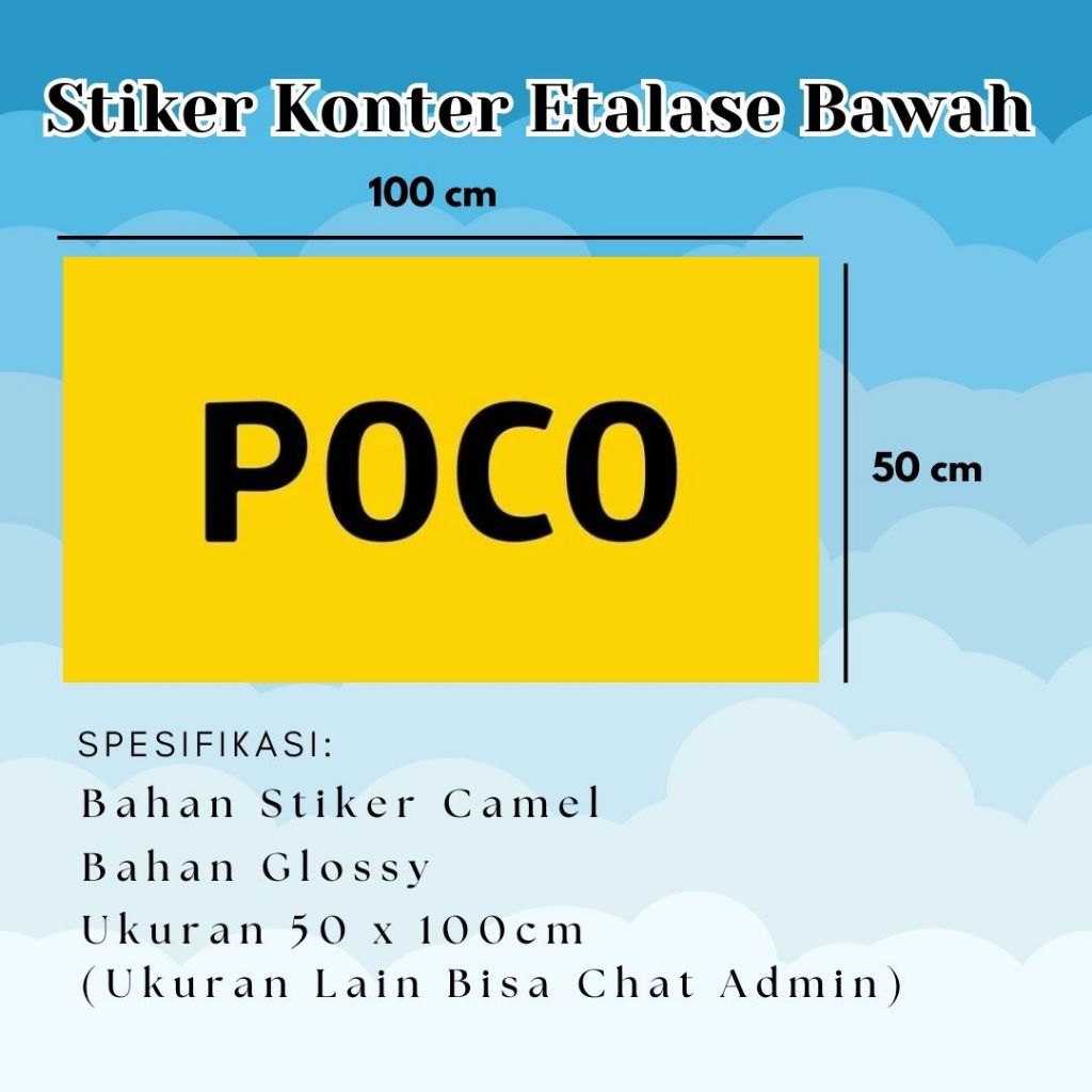 

Stiker Etalase Konter HP Bawah - Tahan Pudar dan Tahan Luntur 2