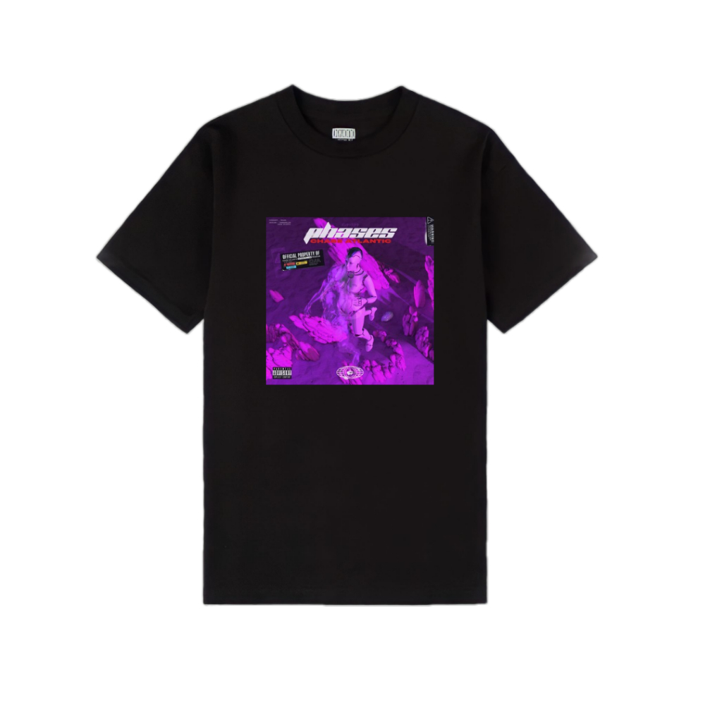 KAOS T-SHIRT ALBUM MUSIK CHASE ATLANTIC PHASES HITAM PRIA WANITA UNISEX