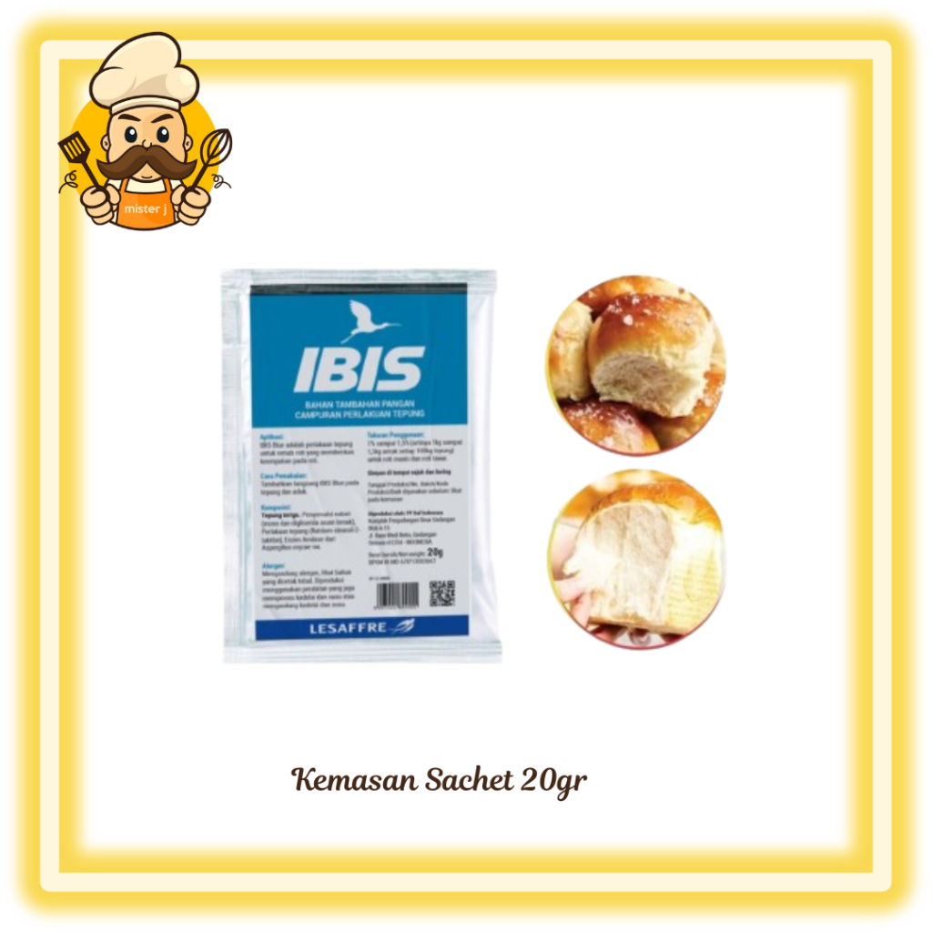 

IBIS BLUE Pelembut Roti isi 4 sachet x 20 gr | Ibis Blue 20gr 1 sachet