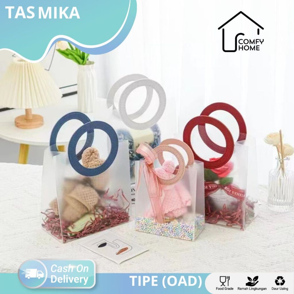 

Tas Mika PVC Doff / Goodiebag Mika Transparan / Tas Mika Hampers / Tas Mika Souvenir I OAD02-OAD03