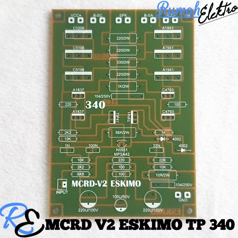 PCB DRIVER POWER AMPLIFIER MCRD V2 ESKIMO 340 LOWSUB